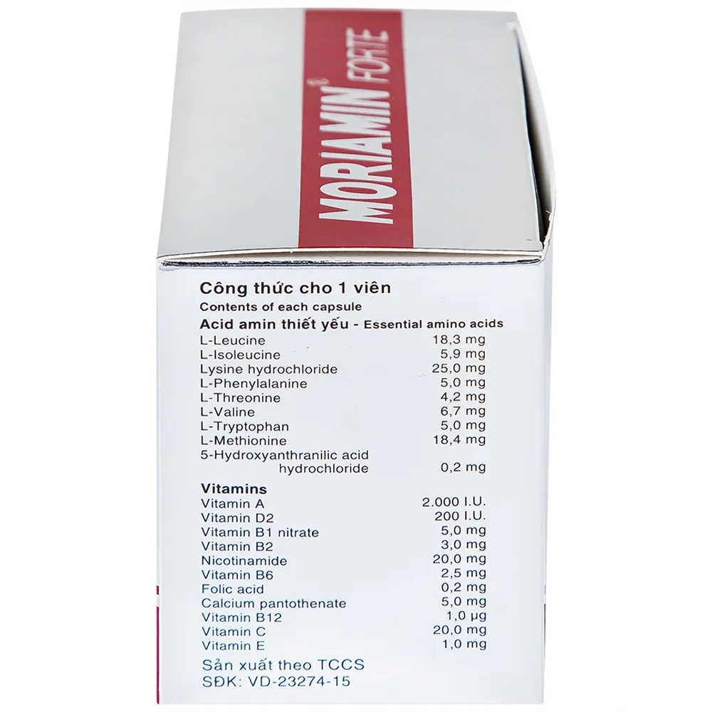 Hình ảnh Viên nang cứng Moriamin Forte Roussel hỗ trợ duy trì và phục hồi sức khỏe (10 vỉ x 10 viên)