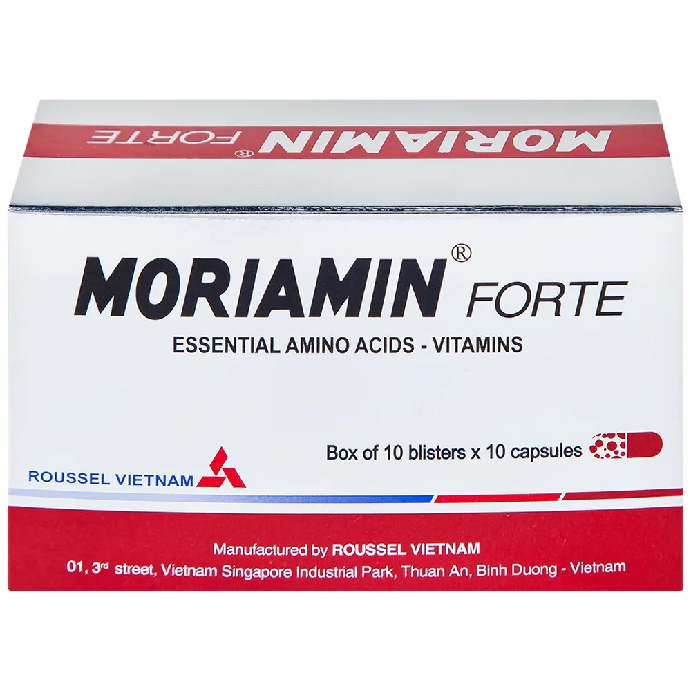 Hình ảnh Viên nang cứng Moriamin Forte Roussel hỗ trợ duy trì và phục hồi sức khỏe (10 vỉ x 10 viên)