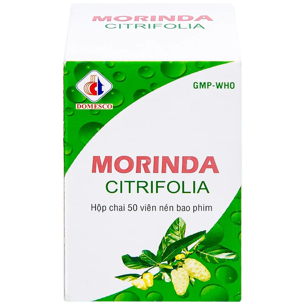 Hình ảnh Thuốc Morinda Citrifolia Domesco điều trị đau nhức, sưng khớp, tăng huyết áp (50 viên) 