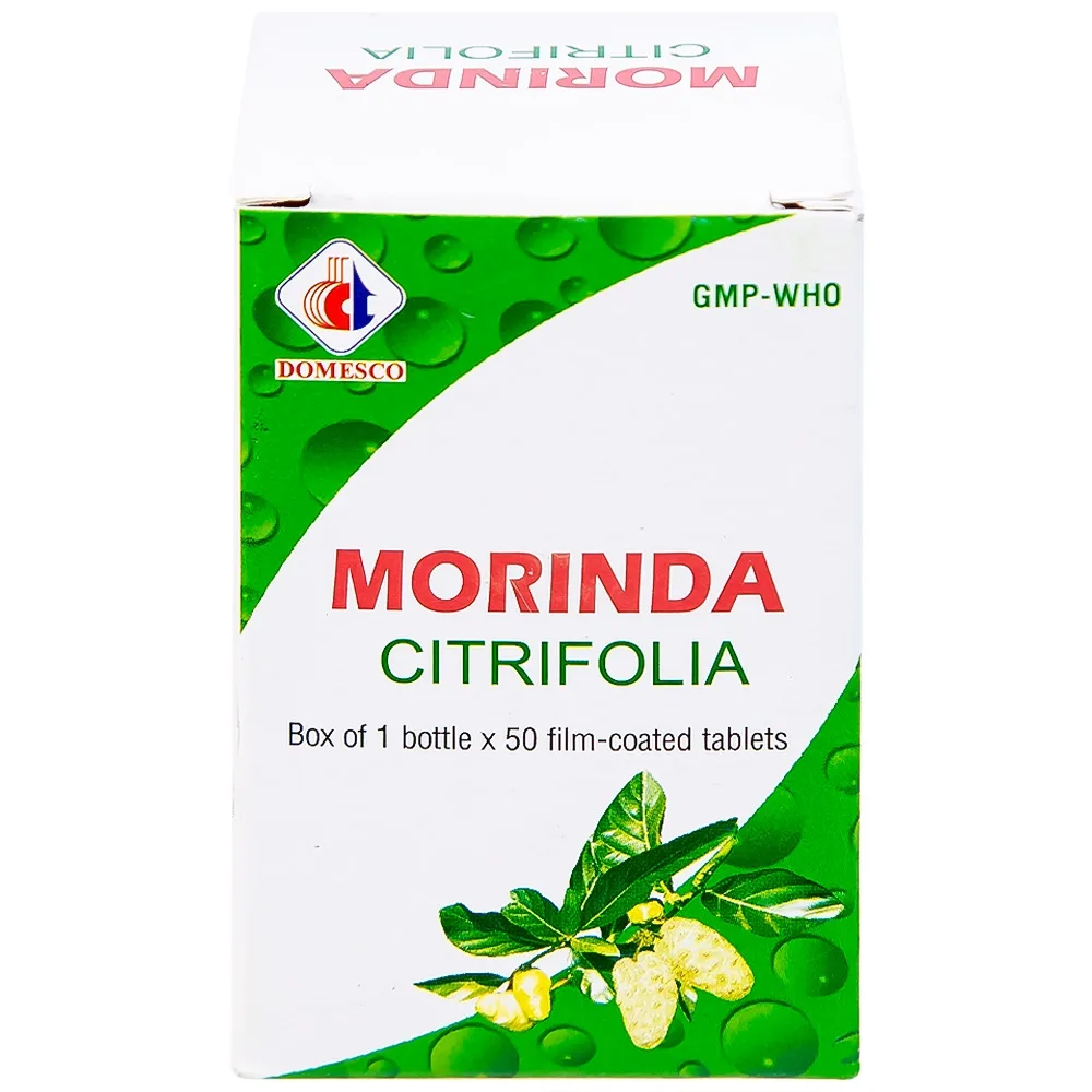 Hình ảnh Thuốc Morinda Citrifolia Domesco điều trị đau nhức, sưng khớp, tăng huyết áp (50 viên) 