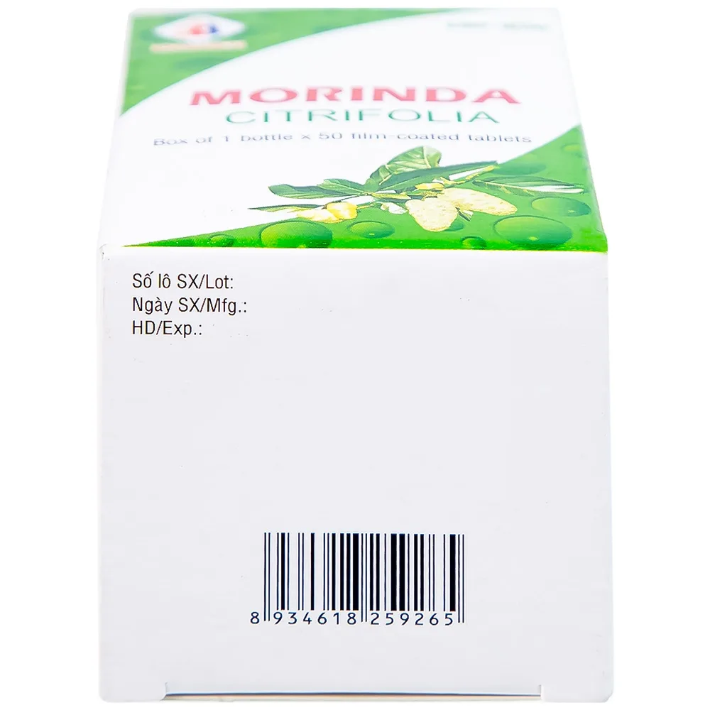 Hình ảnh Thuốc Morinda Citrifolia Domesco điều trị đau nhức, sưng khớp, tăng huyết áp (50 viên) 
