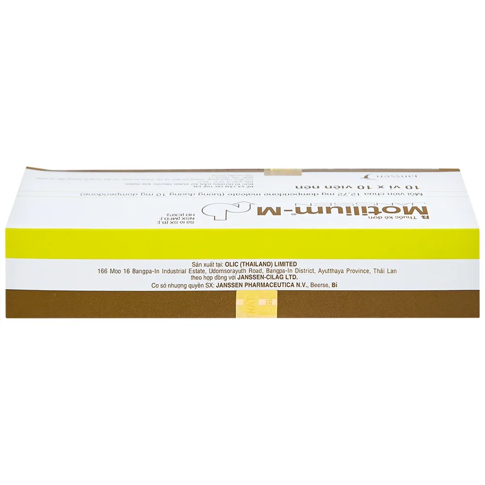 Hình ảnh Viên nén Motilium-M Janssen điều trị triệu chứng nôn và buồn nôn (10 vỉ x 10 viên)