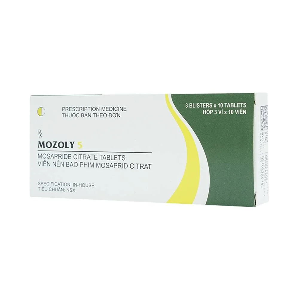 Hình ảnh Viên nén Mozoly 5mg Cadila điều trị ợ nóng, buồn nôn, trào ngược dạ dày - thực quản (3 vỉ x 10 viên) 