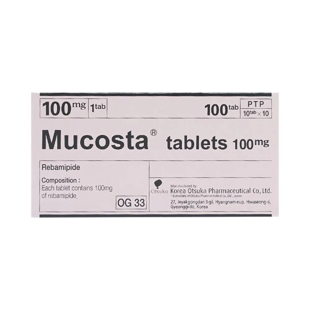 Hình ảnh Viên nén Mucosta tablets 100mg Otsuka điều trị loét dạ dày, viêm niêm mạc dạ dày (10 vỉ x 10 viên)