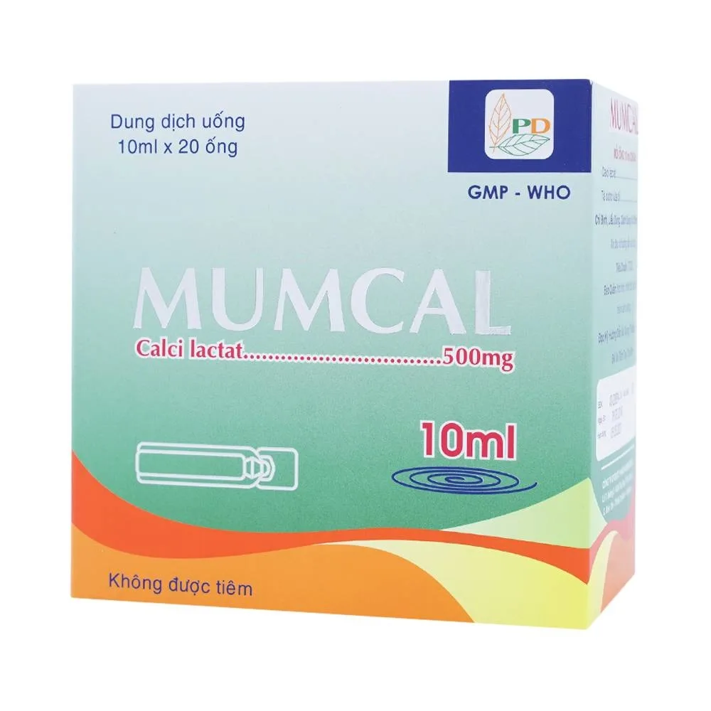 Hình ảnh Dung dịch uống Mumcal 500mg Phương Đông bổ sung Canxi cho phụ nữ mang thai (20 ống x 10ml)