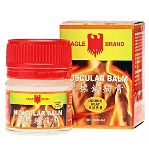 Hình ảnh Cao xoa cơ bắp con ó Muscular Balm Eagle Brand hỗ trợ giảm đau vai, đau lưng (12 chai x 200g)