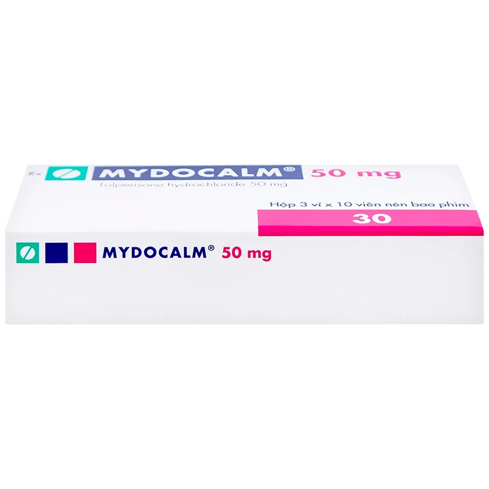 Hình ảnh Viên nén Mydocalm 50mg Gedeon điều trị triệu chứng co cứng cơ sau đột quỵ (3 vỉ x 10 viên) 