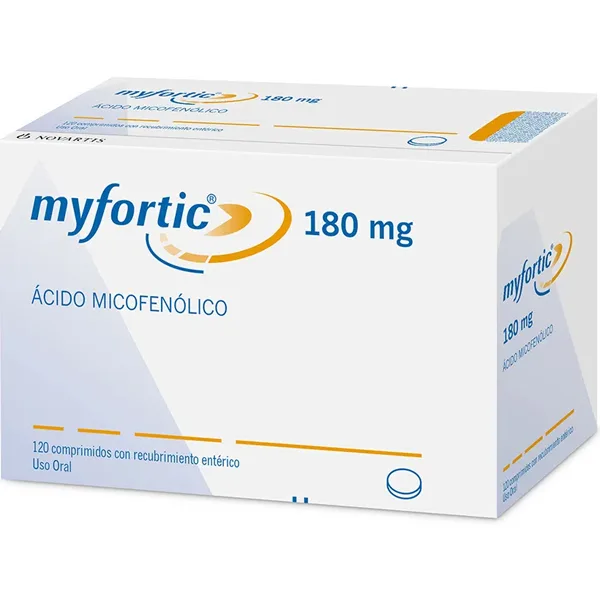 Hình ảnh Viên nén Myfortic 180mg Novartis dùng cho bệnh nhân ghép thận dị gen (12 vỉ x 10 viên)
