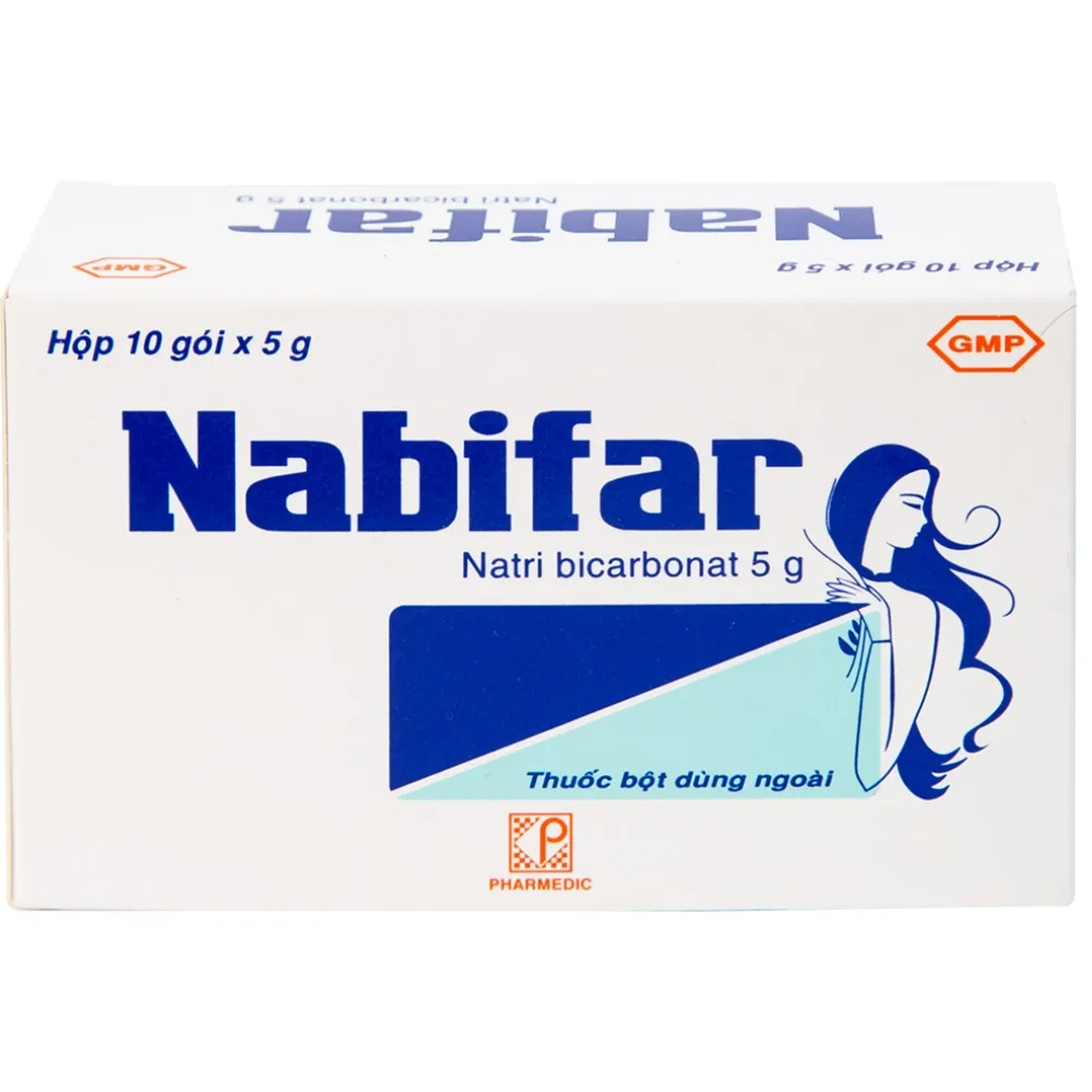 Hình ảnh Thuốc bột Nabifar Pharmedic dùng vệ sinh phụ nữ (10 gói x 5g)
