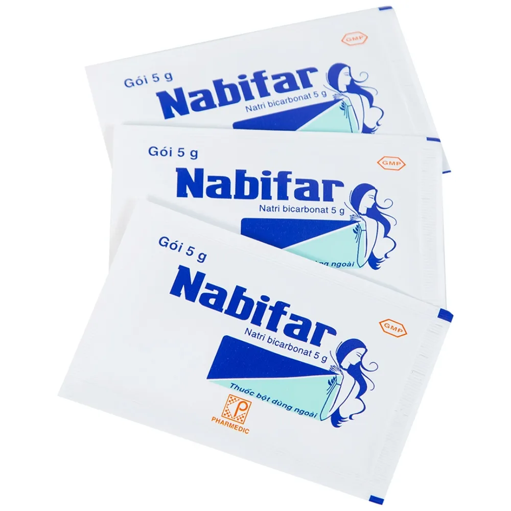 Hình ảnh Thuốc bột Nabifar Pharmedic dùng vệ sinh phụ nữ (10 gói x 5g)
