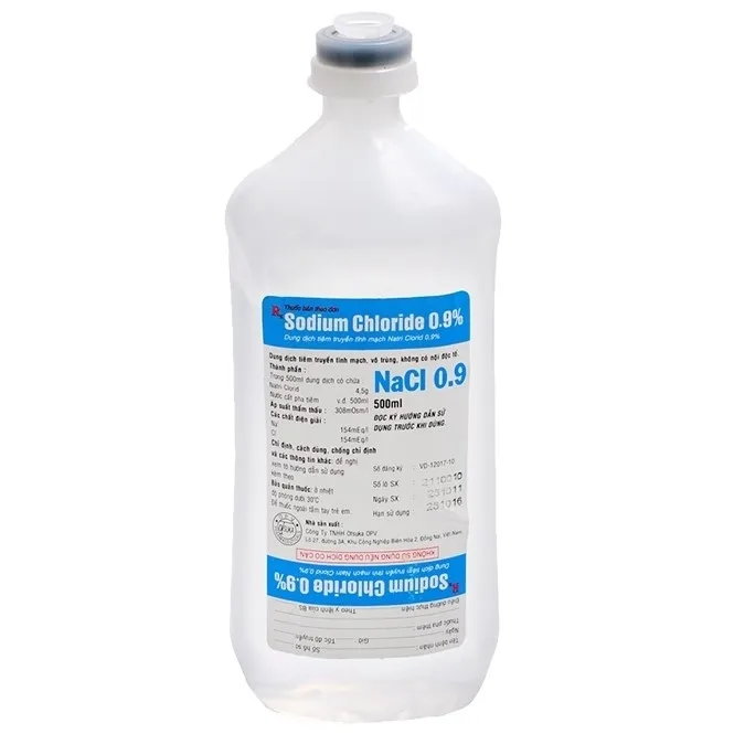 Hình ảnh Dung dịch tiêm truyền Sodium Chloride Nacl 0,9% Otsuka bổ sung nước và điện giải (500ml)