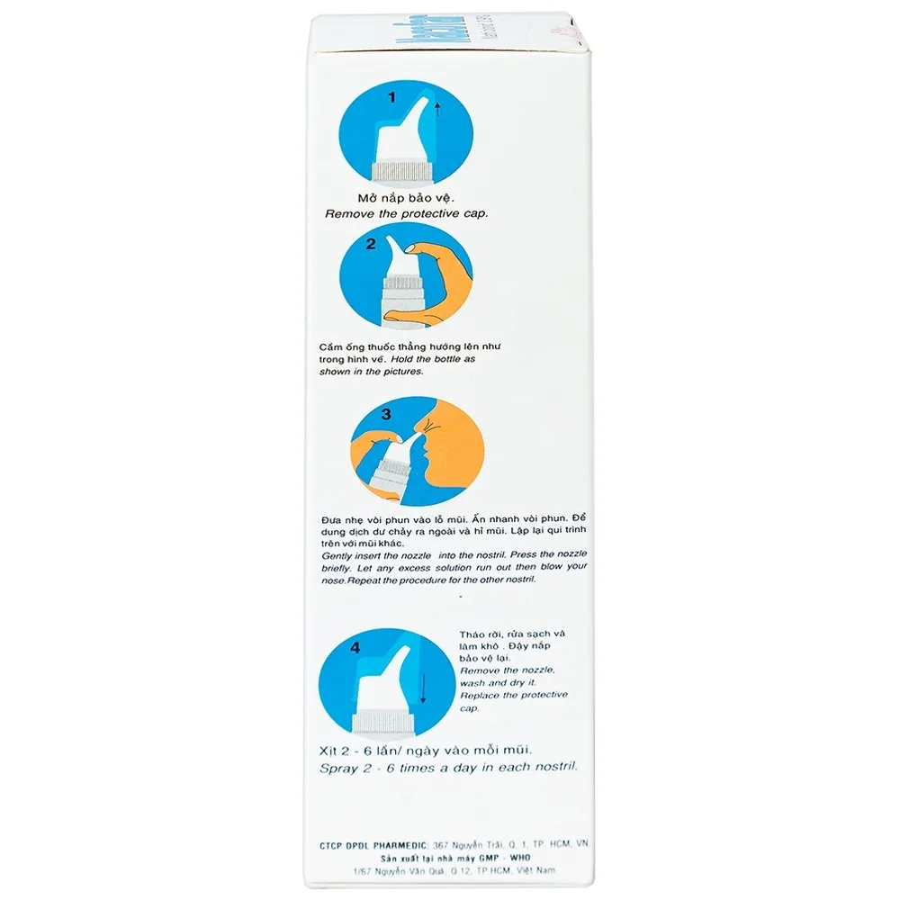 Hình ảnh Dung dịch xịt mũi Nacofar Pharmadic vệ sinh mũi, giảm nghẹt mũi (60ml)