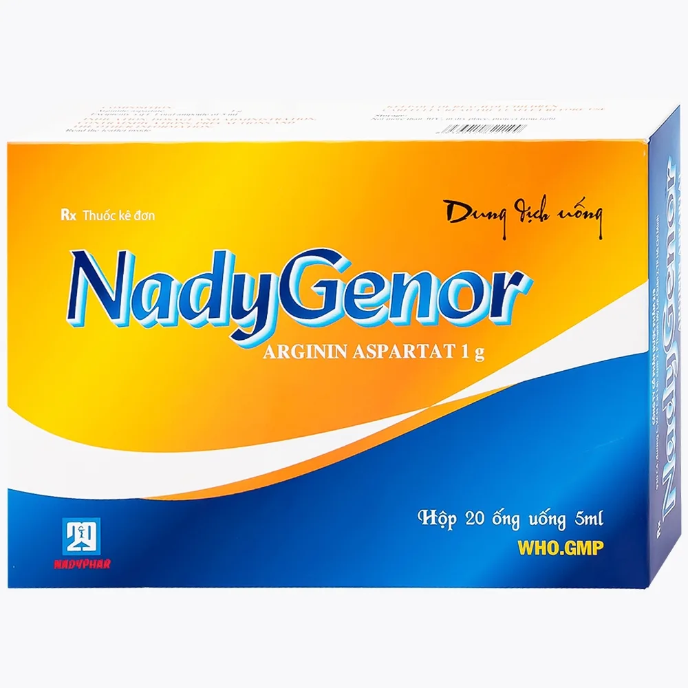 Hình ảnh Thuốc NadyGenor 5ml Nadyphar điều trị duy trì tăng amoniac máu (20 ống)