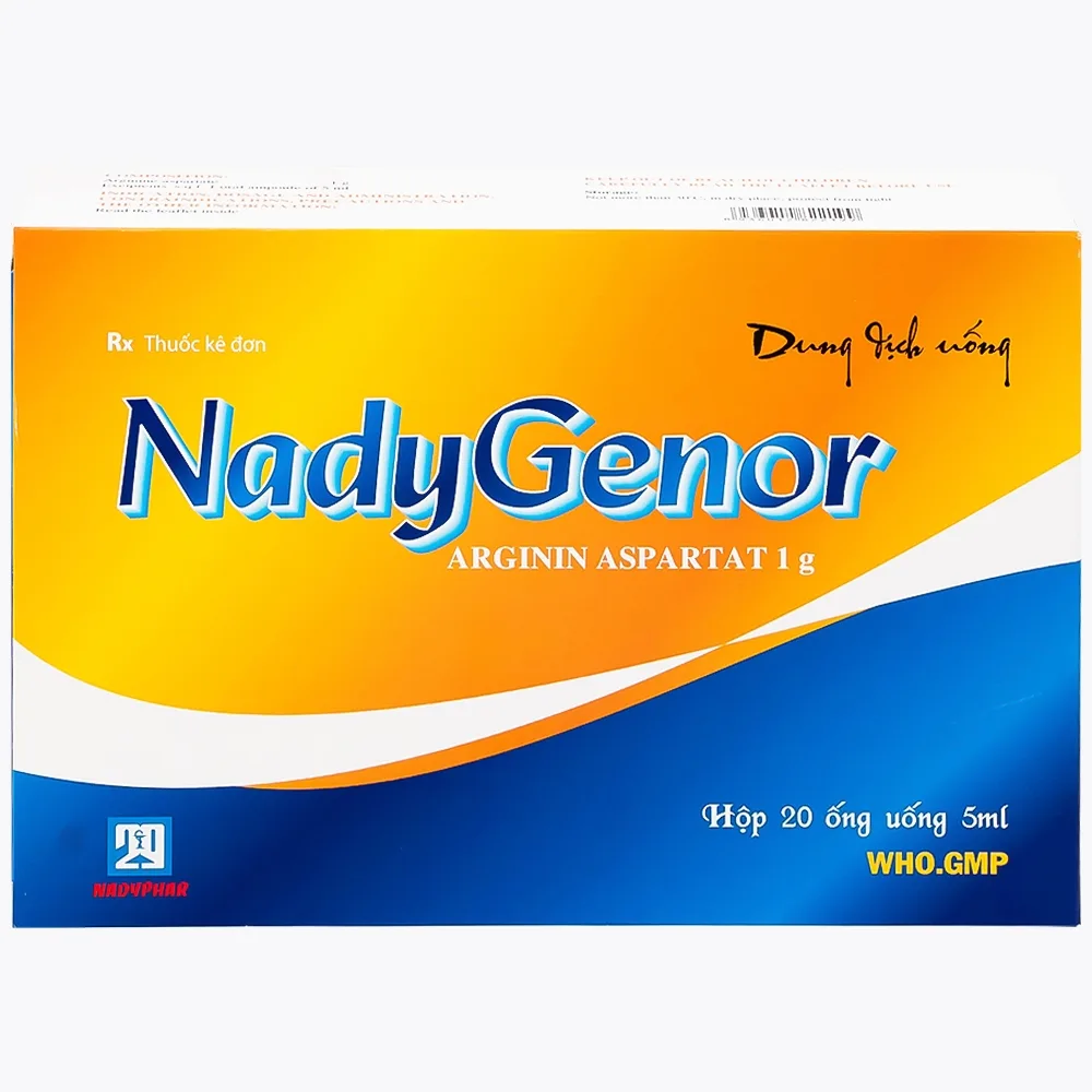 Hình ảnh Thuốc NadyGenor 5ml Nadyphar điều trị duy trì tăng amoniac máu (20 ống)