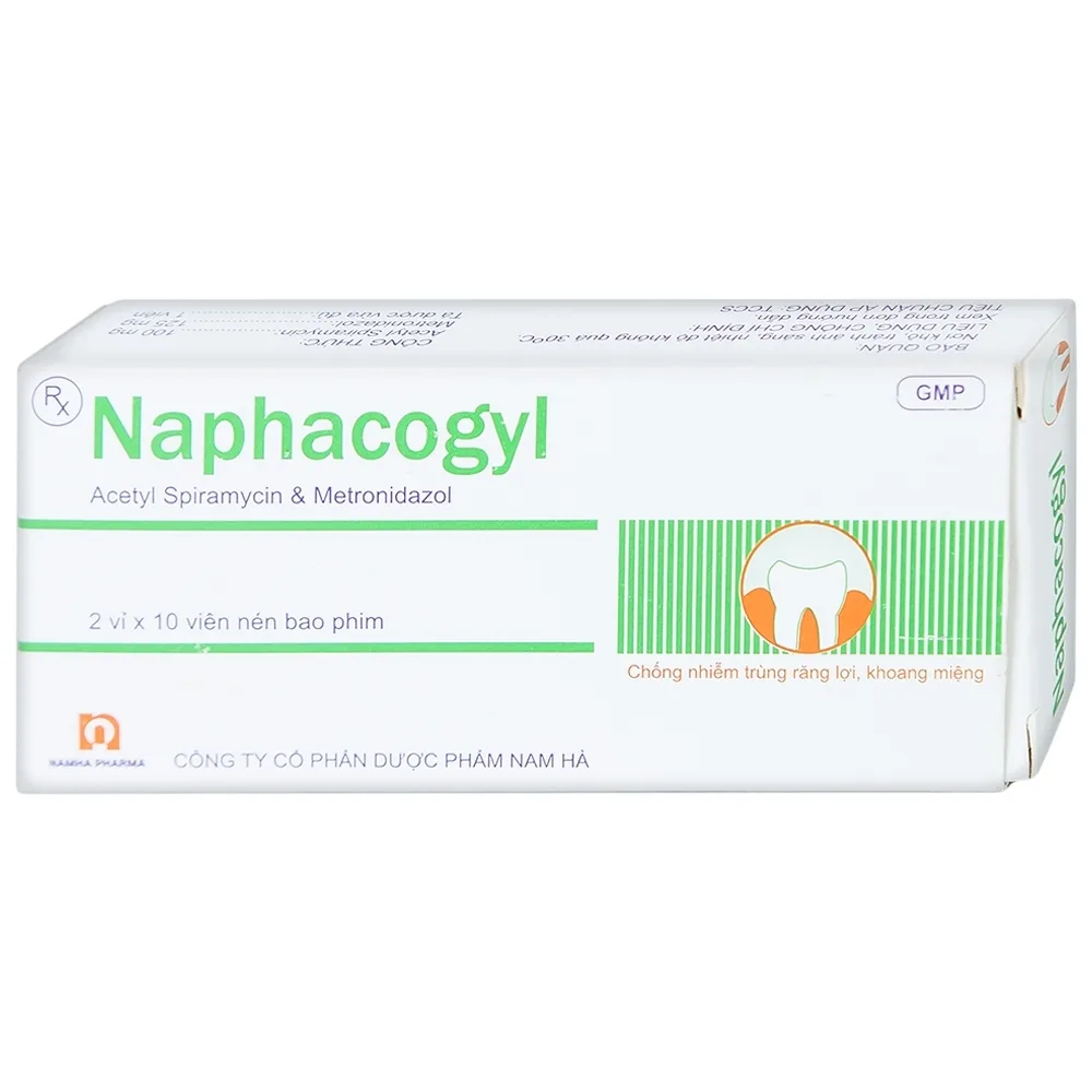 Hình ảnh Thuốc Naphacogyl Nam Hà phòng ngừa và điều trị nhiễm trùng răng miệng (2 vỉ x 10 viên)
