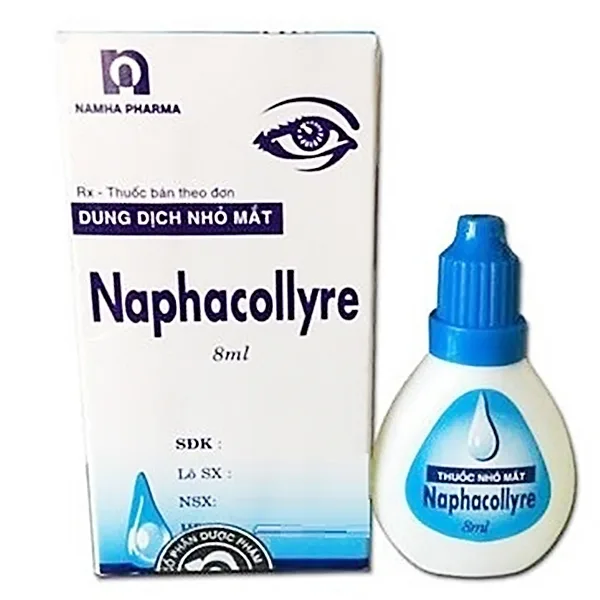 Hình ảnh Thuốc nhỏ mắt Naphacollyre Nam Hà điều trị nhiễm khuẩn mắt (8ml)
