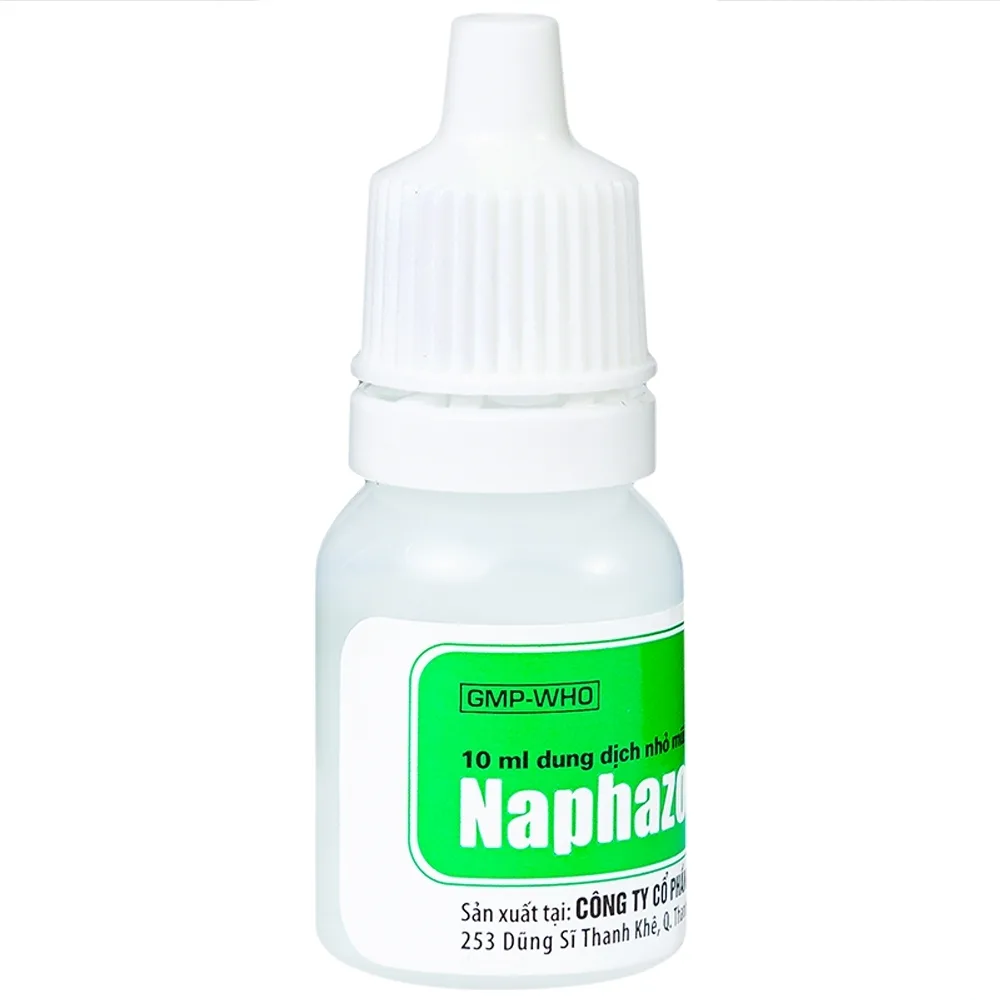 Hình ảnh Thuốc nhỏ mũi Naphazolin 0.05% Danapha điều trị nghẹt mũi, sổ mũi, viêm mũi (10ml)