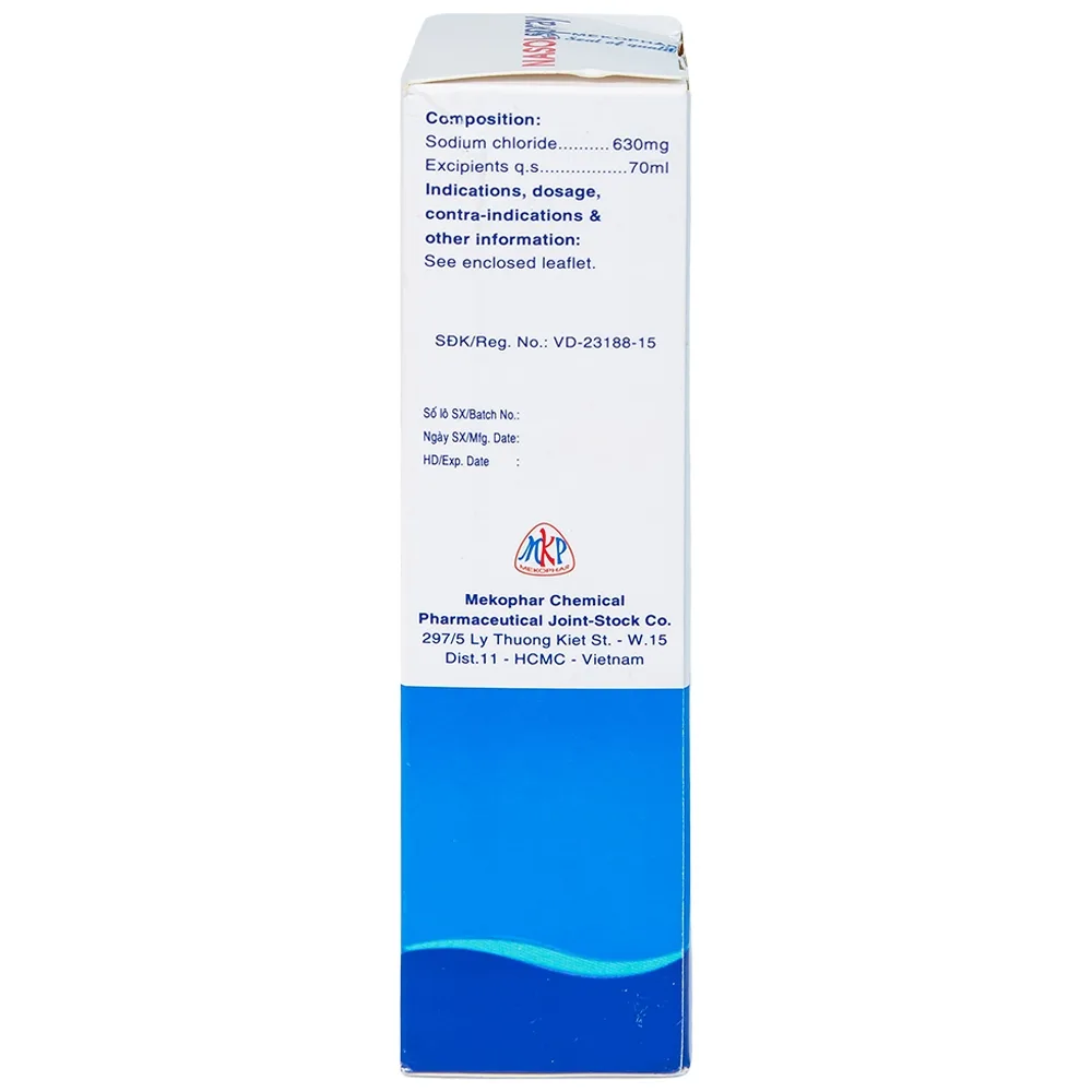 Hình ảnh Thuốc xịt mũi Nasolspray Mekophar làm sạch và thông mũi, họng (70ml)