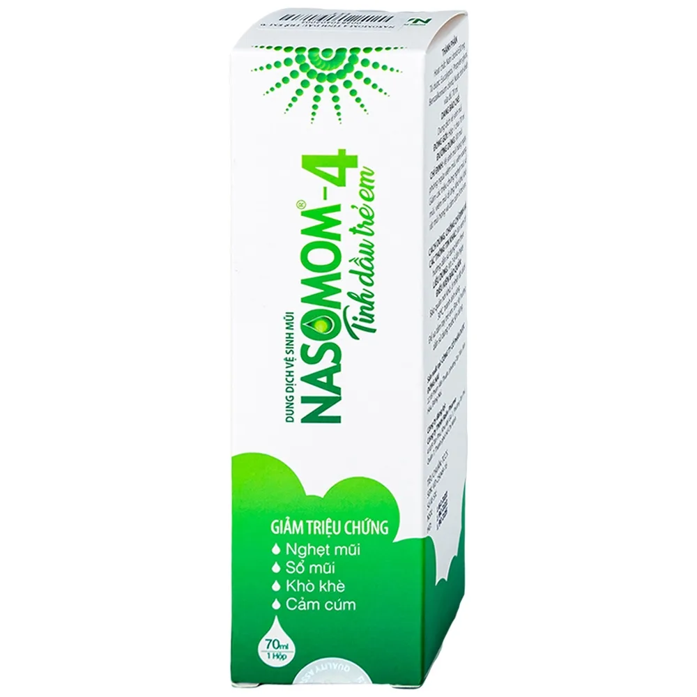 Hình ảnh Tinh dầu trẻ em Nasomom-4 Reliv giảm triệu chứng nghẹt mũi, sổ mũi, khò khè, cảm cúm (70ml)