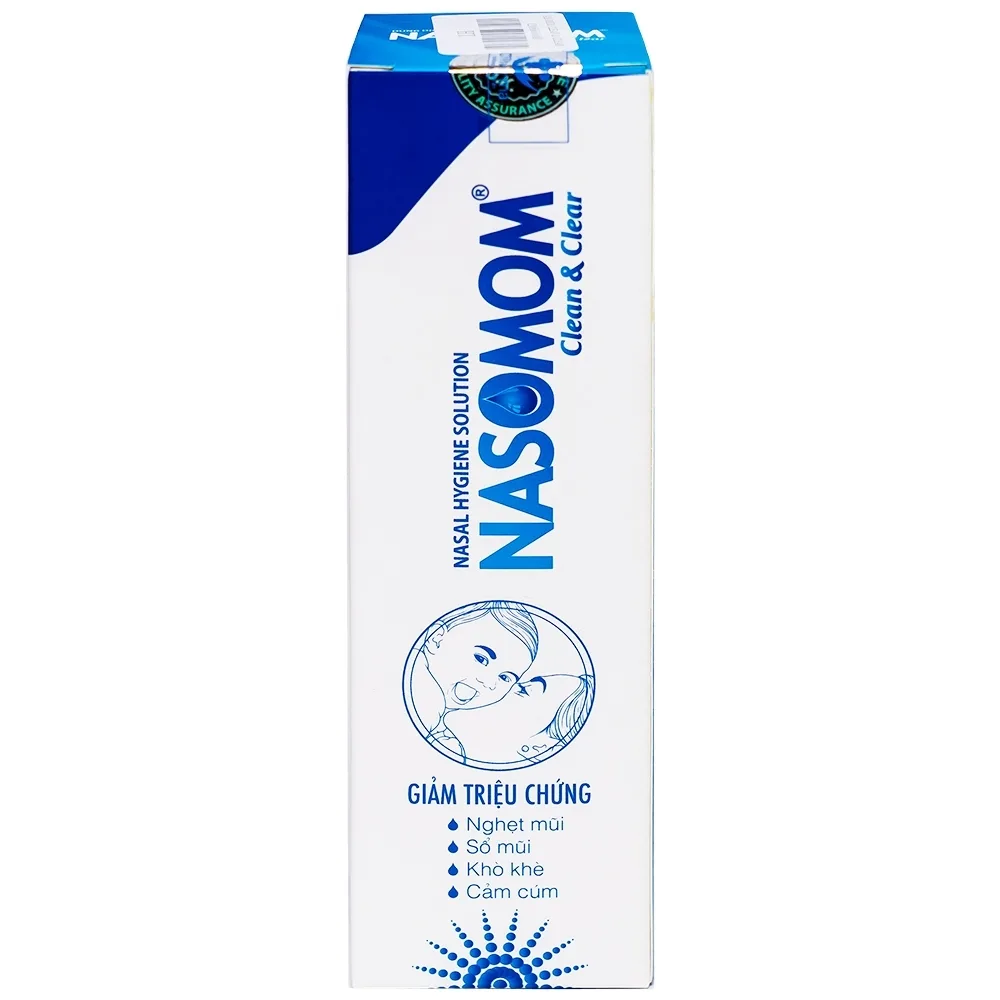 Hình ảnh Dung dịch vệ sinh mũi Nasomom Clean&Clear Reliv điều trị nghẹt mũi, sổ mũi, khò khè, cảm cúm (70ml)