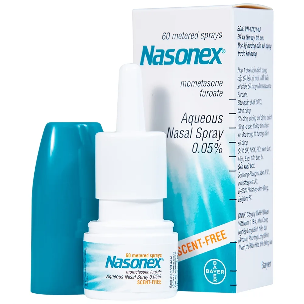 Hình ảnh Thuốc xịt mũi Nasonex Bayer điều trị viêm mũi dị ứng (60 liều)