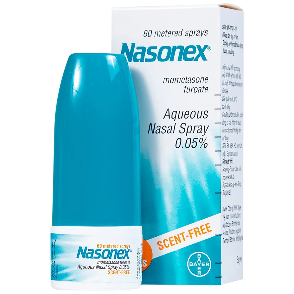 Hình ảnh Thuốc xịt mũi Nasonex Bayer điều trị viêm mũi dị ứng (60 liều)