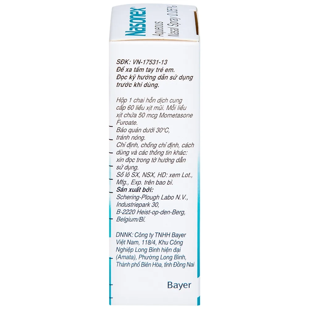 Hình ảnh Thuốc xịt mũi Nasonex Bayer điều trị viêm mũi dị ứng (60 liều)