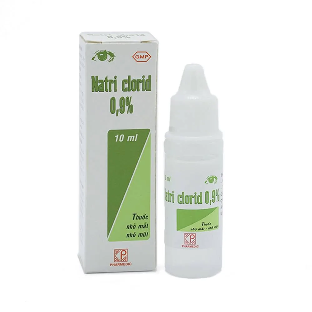 Hình ảnh Thuốc nhỏ mắt, nhỏ mũi Natri Clorid 0,9% Pharmedic hỗ trợ rửa mắt, rửa mũi, phụ trị nghẹt mũi, sổ mũi (10ml)