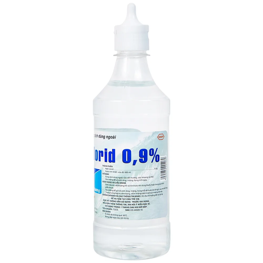 Hình ảnh Dung dịch dùng ngoài Natri Clorid 0,9% Pharmedic vệ sinh răng, miệng, họng (500ml)