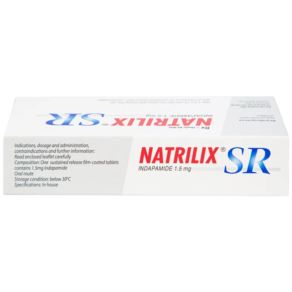 Hình ảnh Viên nén Natrilix SR Servier điều trị tăng huyết áp nguyên phát (3 vỉ x 10 viên)