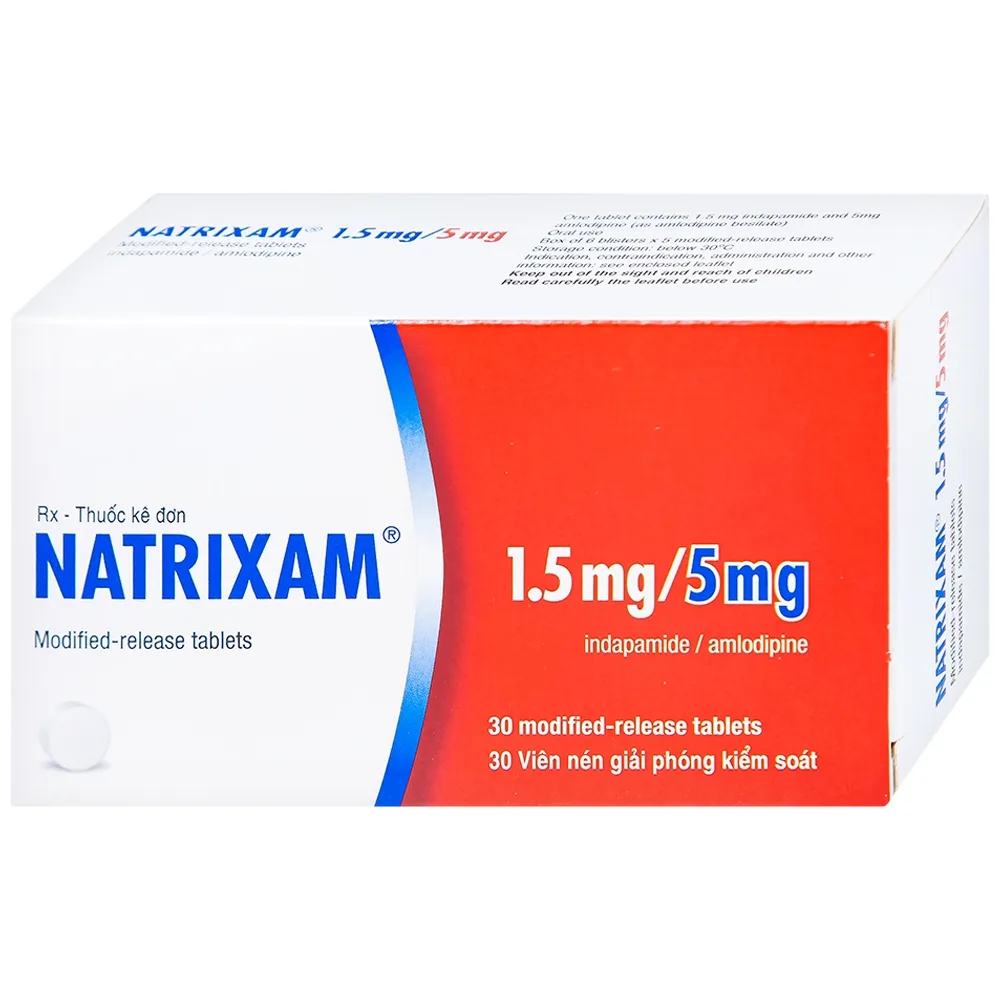 Hình ảnh Thuốc Natrixam 1.5mg/5mg LES điều trị tăng huyết áp (30 viên)