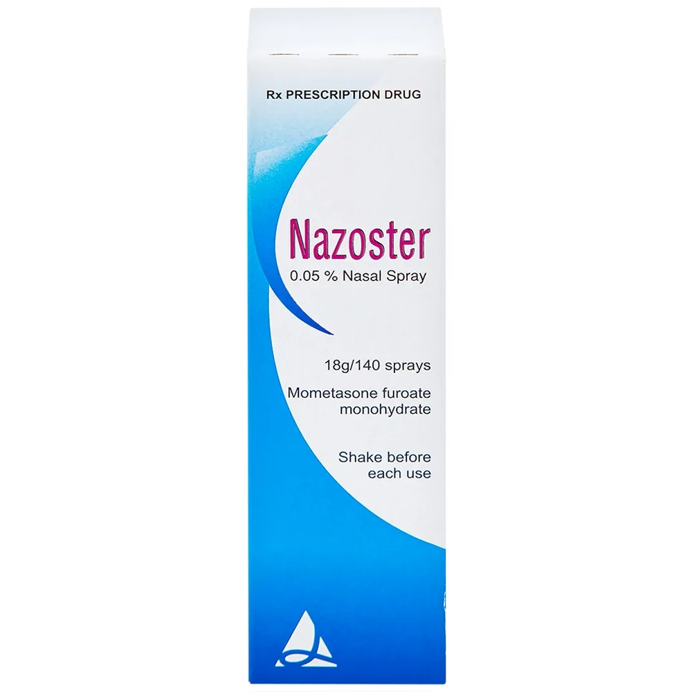 Hình ảnh Hỗn dịch xịt mũi Nazoster 0.05% Nasal Spray Santa điều trị viêm mũi dị ứng (18g)