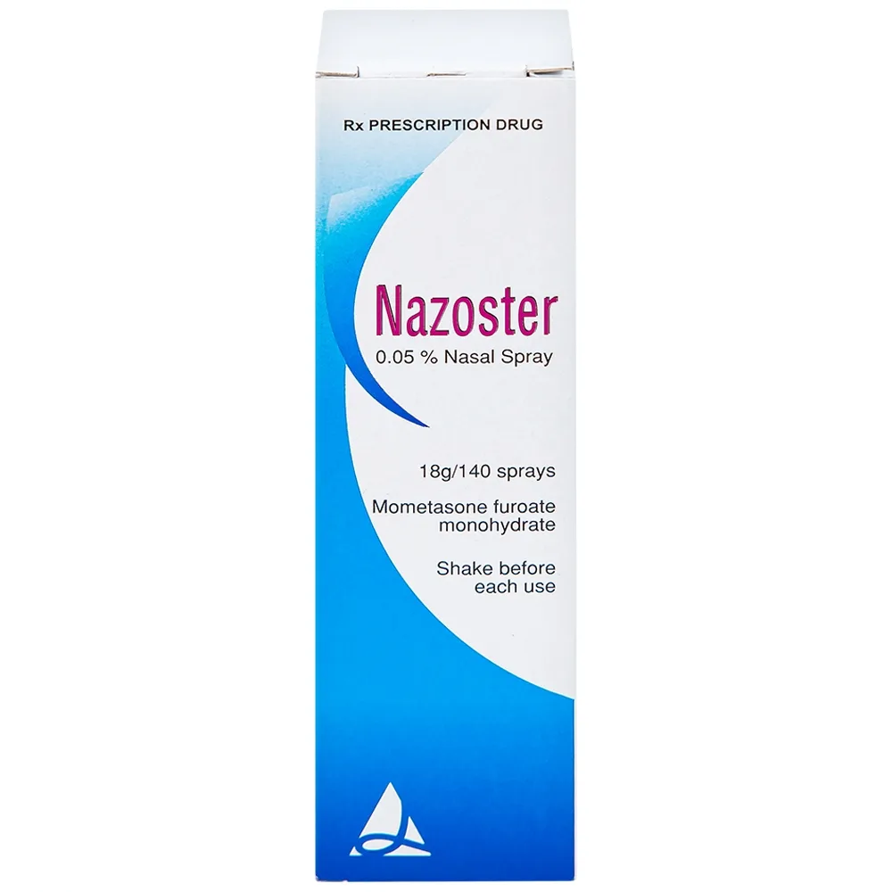 Hình ảnh Hỗn dịch xịt mũi Nazoster 0.05% Nasal Spray Santa điều trị viêm mũi dị ứng (18g)