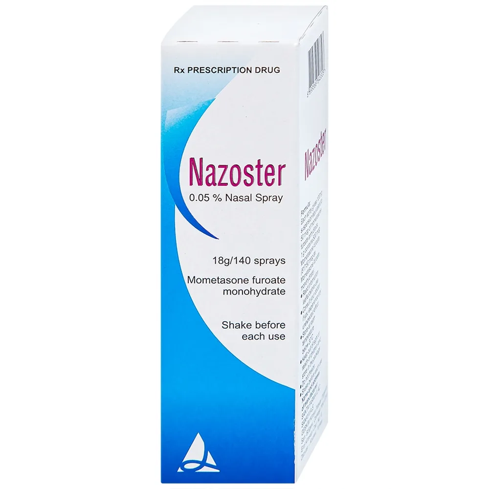 Hình ảnh Hỗn dịch xịt mũi Nazoster 0.05% Nasal Spray Santa điều trị viêm mũi dị ứng (18g)