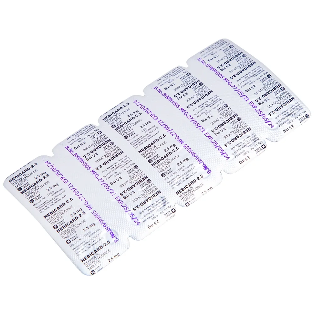 Hình ảnh Viên nén Nebicard 2.5 Torrent điều trị tăng huyết áp (5 vỉ x 10 viên)