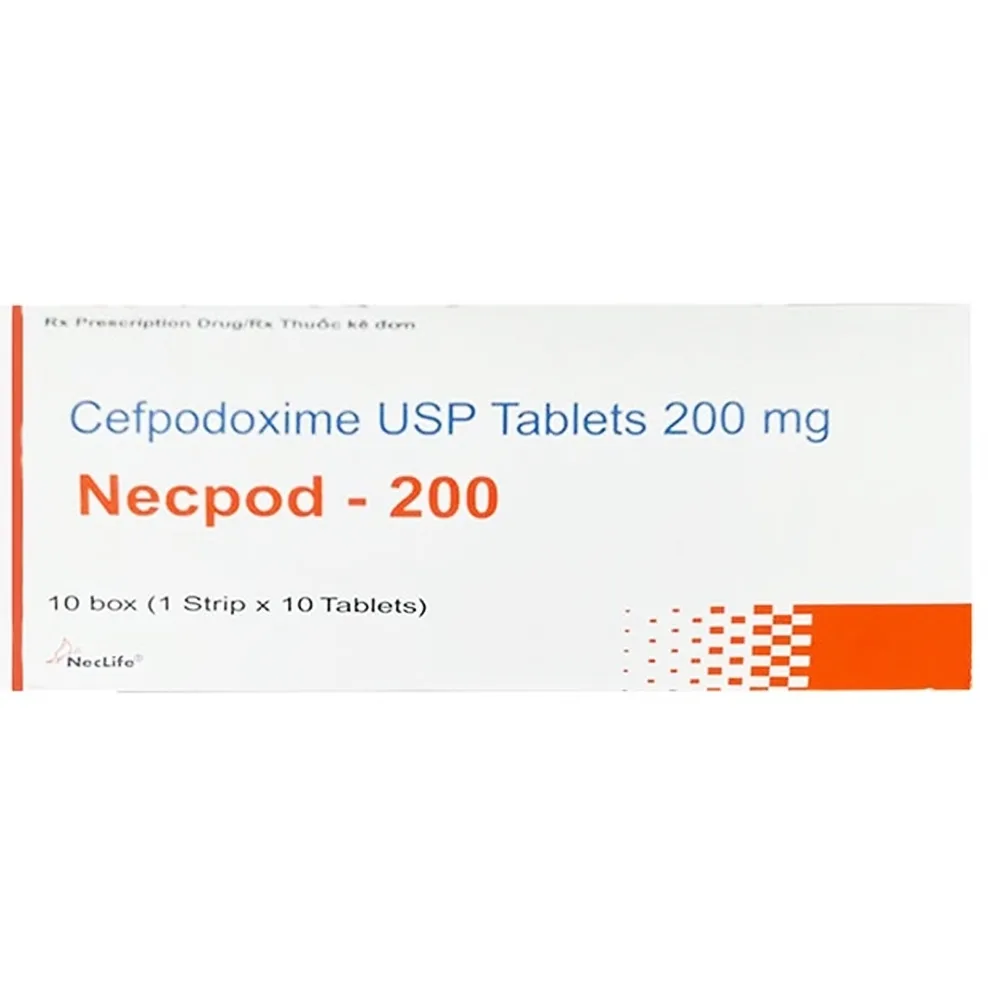 Hình ảnh Thuốc Necpod-200 Neclife điều trị các bệnh nhiễm khuẩn (1 vỉ x 10 viên)