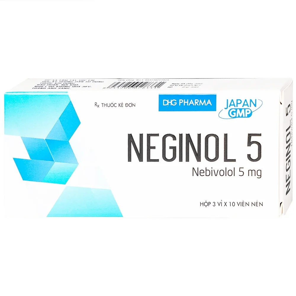 Hình ảnh Thuốc Neginol 5 DHG điều trị tăng huyết áp vô căn (3 vỉ x 10 viên)
