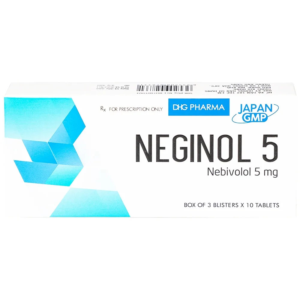 Hình ảnh Thuốc Neginol 5 DHG điều trị tăng huyết áp vô căn (3 vỉ x 10 viên)