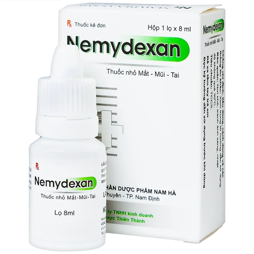 Hình ảnh Thuốc nhỏ mắt mũi tai Nemydexan Nam Hà điều trị viêm kết mạc, viêm mũi, viêm tai ngoài (8ml)