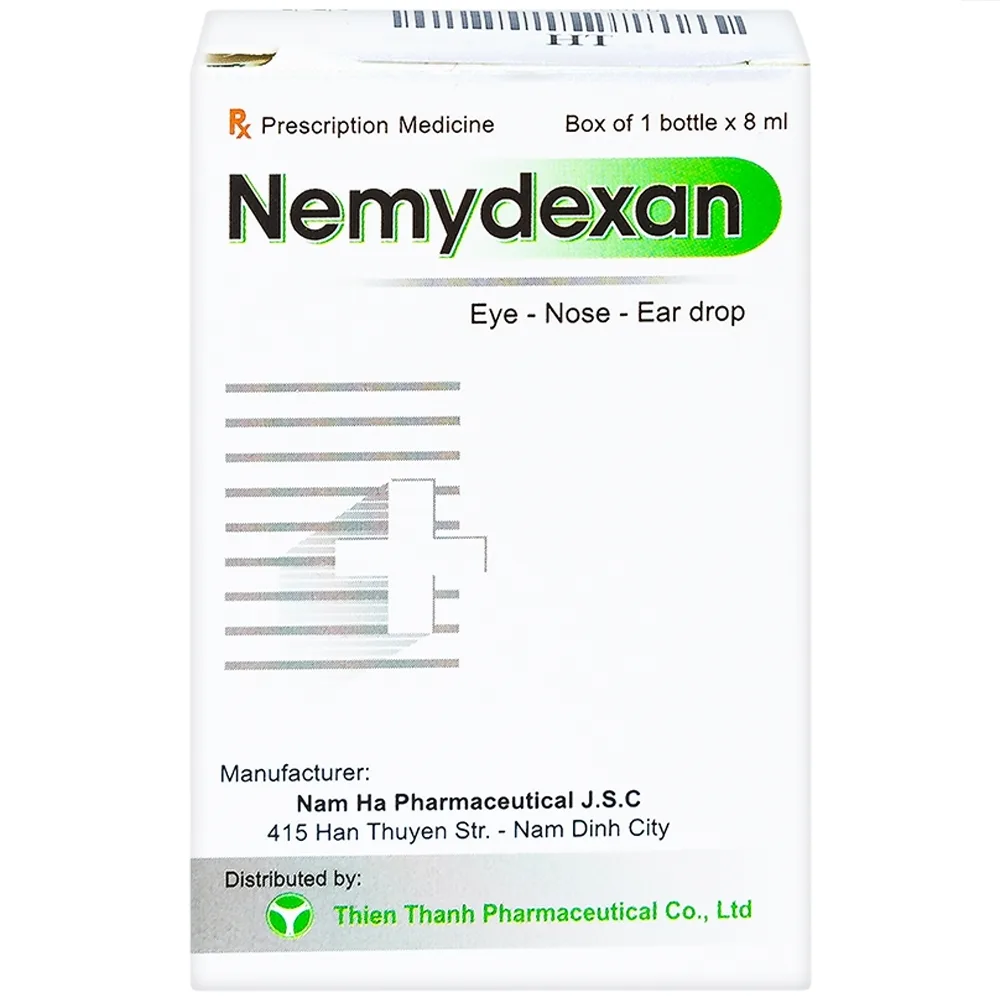 Hình ảnh Thuốc nhỏ mắt mũi tai Nemydexan Nam Hà điều trị viêm kết mạc, viêm mũi, viêm tai ngoài (8ml)