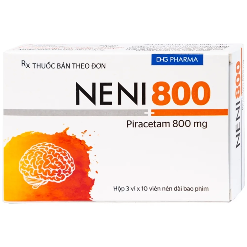 Hình ảnh Viên nén Neni 800 DHG điều trị triệu chứng chóng mặt, nhức đầu, mê sảng nặng (3 vỉ x 10 viên)