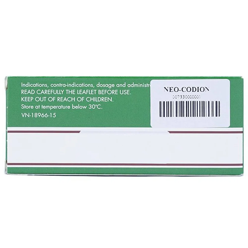 Hình ảnh Viên nén Neo-Codion Bouchara điều trị triệu chứng ho khan (2 vỉ x 10 viên)