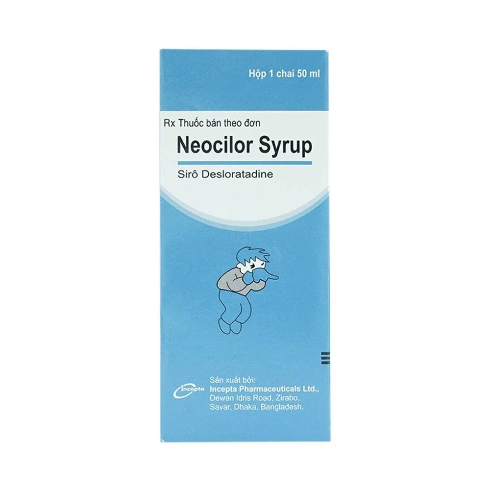 Hình ảnh Siro Neocilor Incepta điều trị viêm mũi dị ứng, mày đay (50ml) 