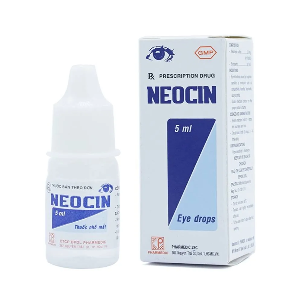 Hình ảnh Thuốc nhỏ mắt Neocin Pharmedic điều trị viêm kết mạc, giác mạc (5ml)