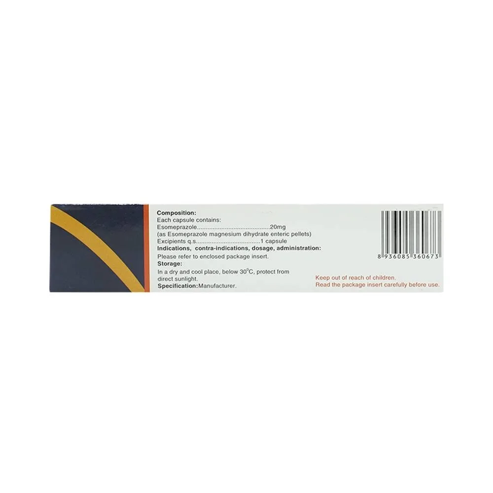Hình ảnh Thuốc Nesteloc 20 USP điều trị trong hội chứng trào ngược dạ dày - thực quản (3 vỉ x 10 viên)