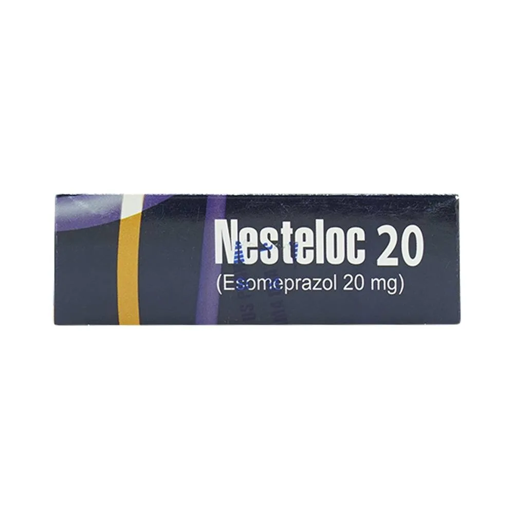 Hình ảnh Thuốc Nesteloc 20 USP điều trị trong hội chứng trào ngược dạ dày - thực quản (3 vỉ x 10 viên)