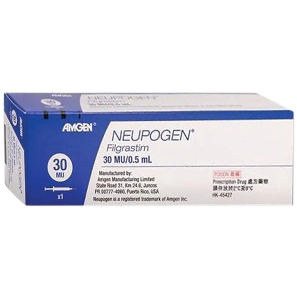 Hình ảnh Thuốc Neupogen 30MU/0.5ml Amgen điều trị sốt do giảm bạch cầu đa nhân trung tính trên bệnh nhân hóa trị