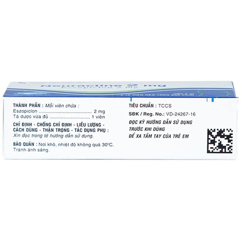 Hình ảnh Thuốc Neuractine 2mg SaVi điều trị chứng mất ngủ (3 vỉ x 10 viên)