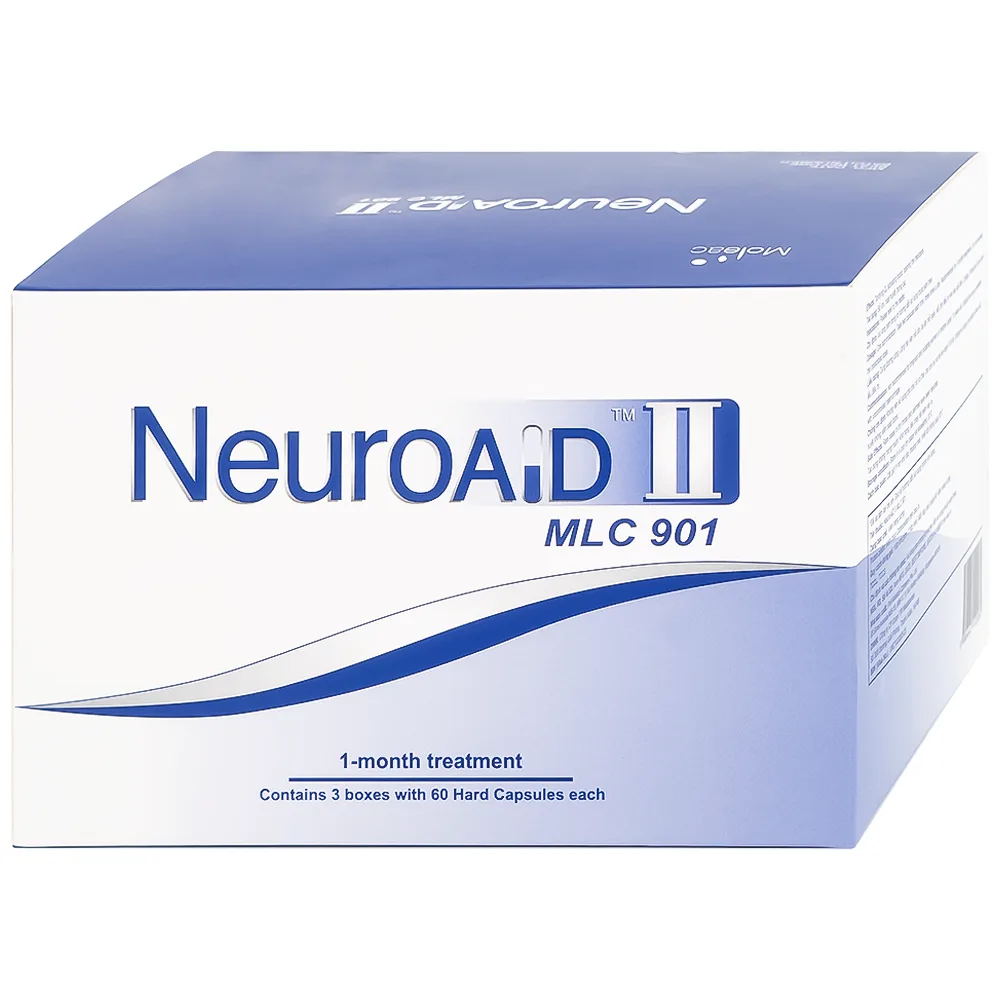 Hình ảnh Thuốc NeuroAID II MLC 901 Moleac điều trị phục hồi chức năng cho bệnh nhân đột quỵ (3 hộp x 60 viên)