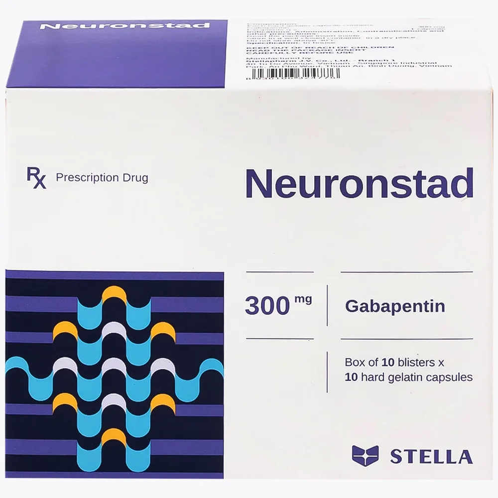 Hình ảnh Thuốc Neuronstad 300mg Stella điều trị hỗ trợ động kinh cục bộ (10 vỉ x 10 viên)